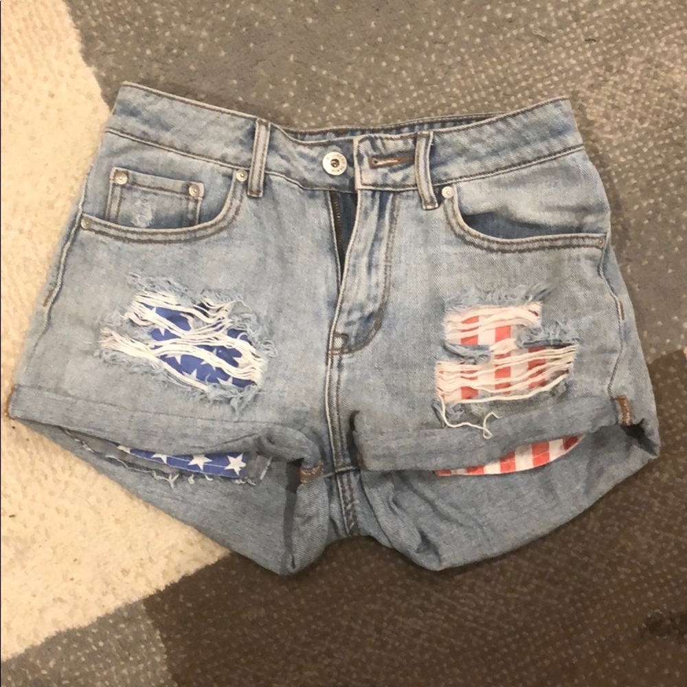 Denim shorts